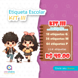 Etiqueta Escolar KIT III